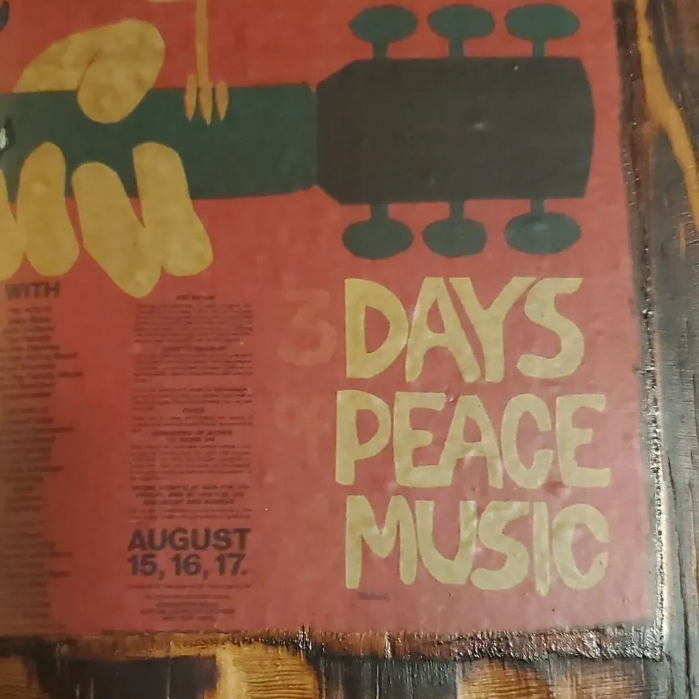 Woodstock 3 Days of Peace 1969 Decpoge Wooden Wall Art